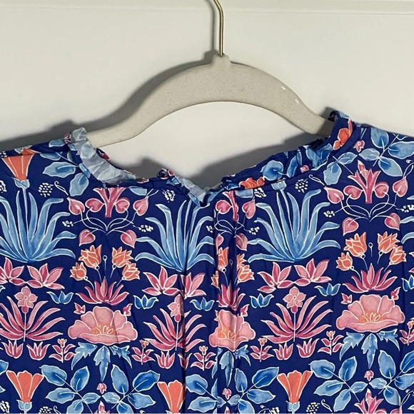 J. McLaughlin Blue and Pink Floral Midi Dress - Picture 10 of 16